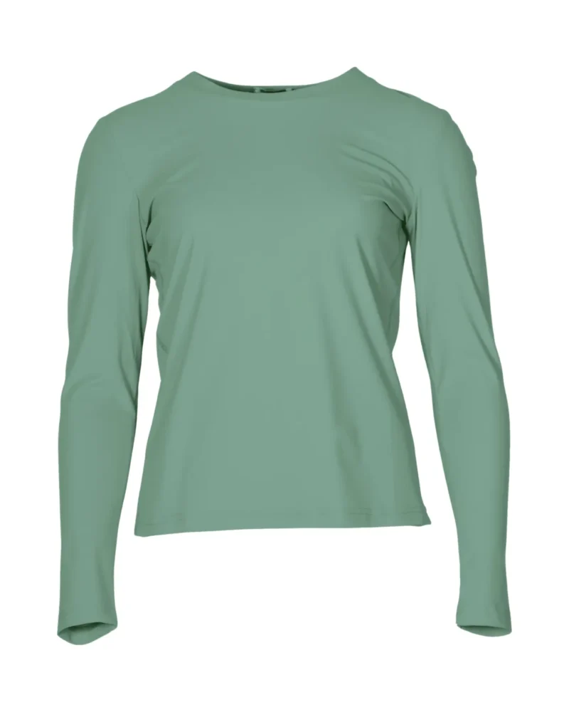 Travelstof top basic Rome | Groenblauw