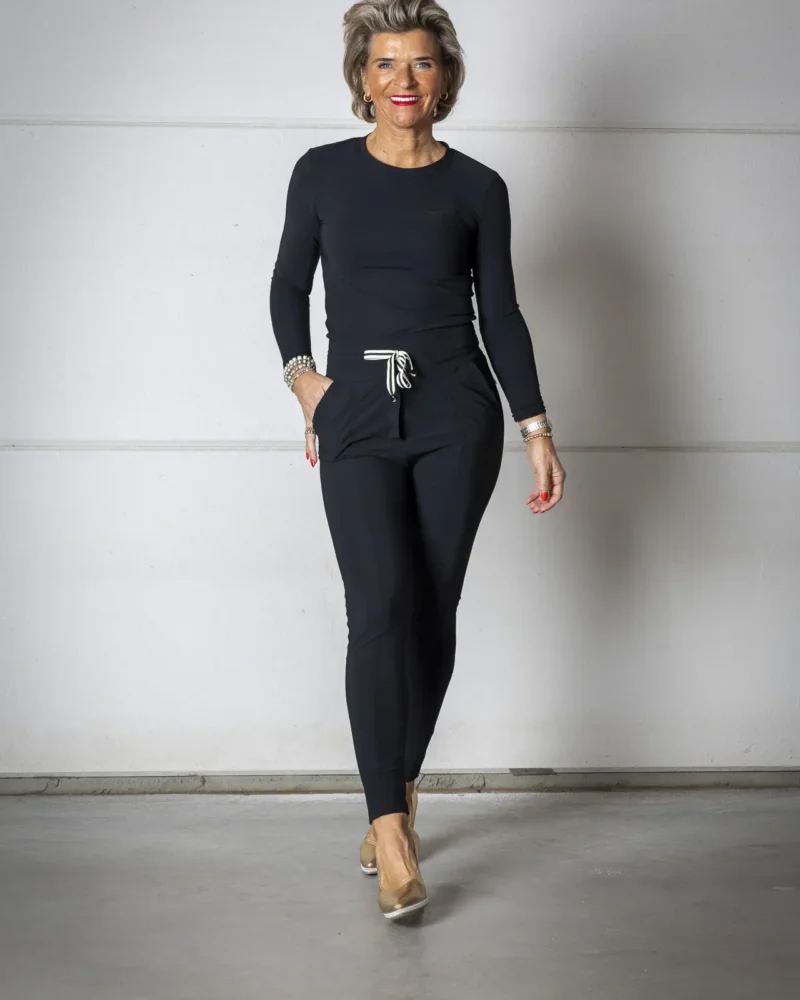 Travelbroek Rome slim fit | Zwart - Afbeelding 2