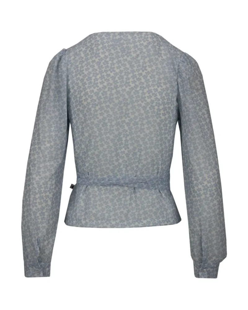 Blouse Noor | Bloemen blauw - Afbeelding 3