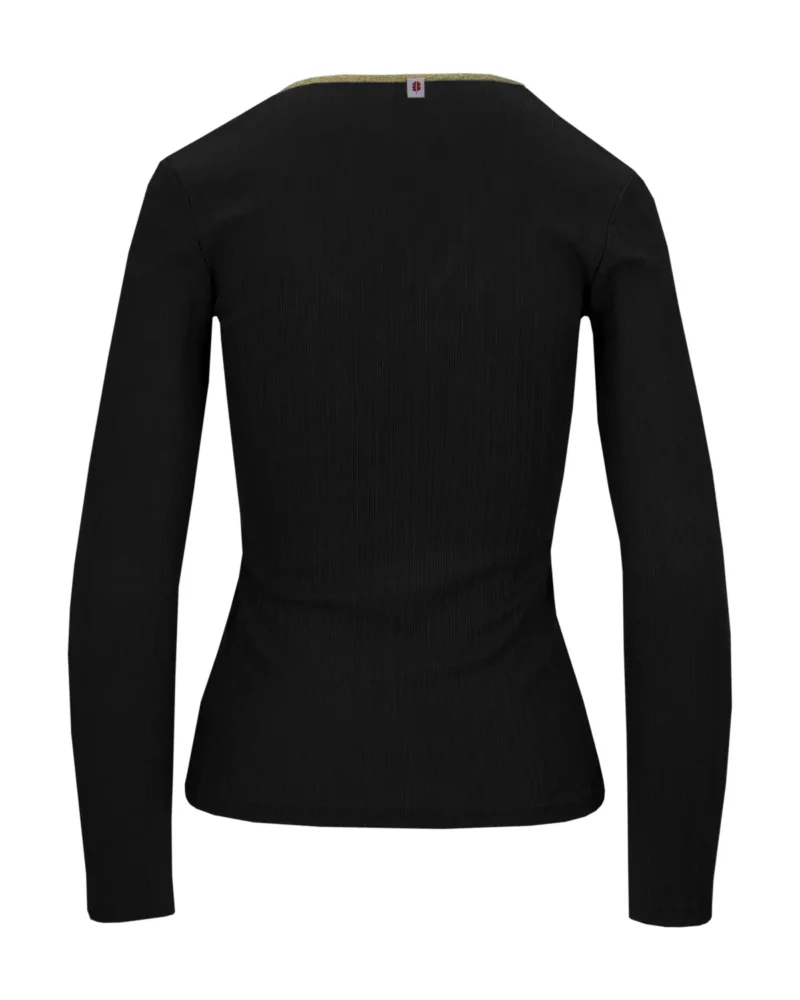 Top Sara | Zwart-goud - Afbeelding 3
