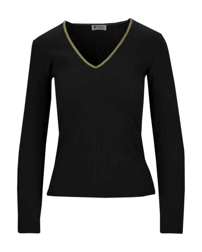 Top Sara | Zwart-goud - Afbeelding 2
