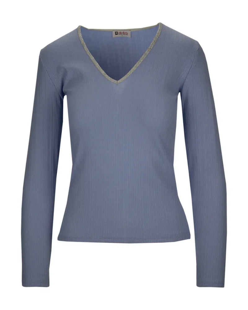 Top Sara | Lichtblauw-zilver - Afbeelding 2