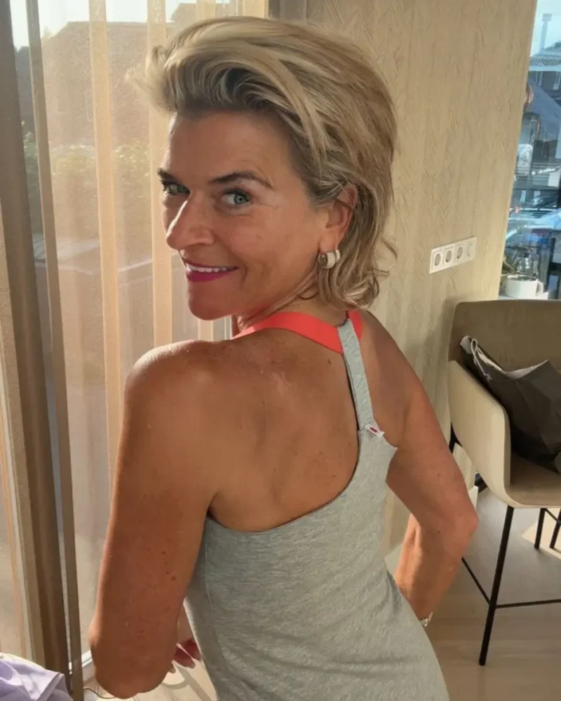 Maxi Jurk Capri | Grijs met oranje - Afbeelding 2