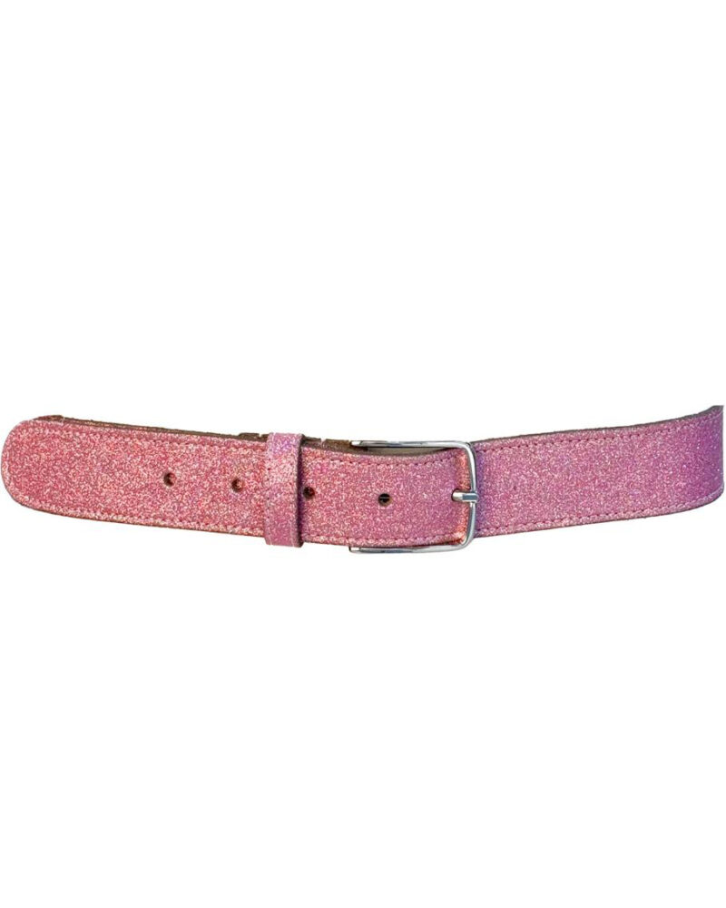 Riem | Glitter roze | Zilveren gesp