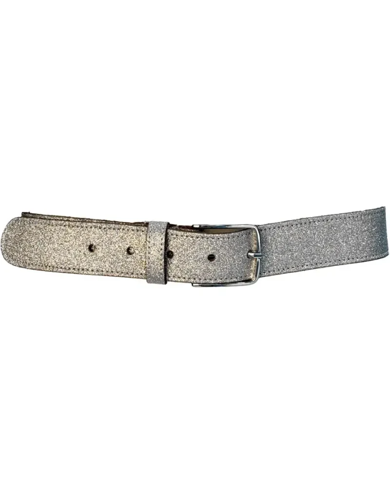 Riem | Glitter zilver | Zilveren gesp