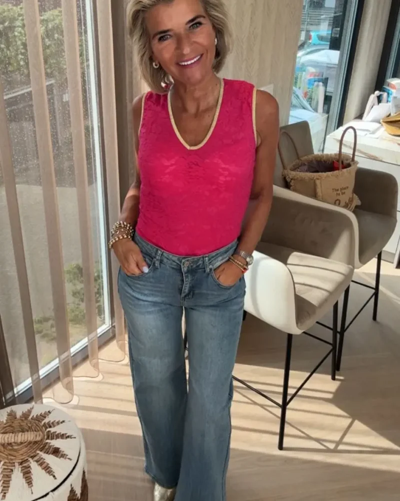 Top Ella | Fuchsia-goud