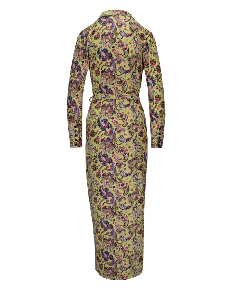 Jurk Paisley | Geel - Afbeelding 3