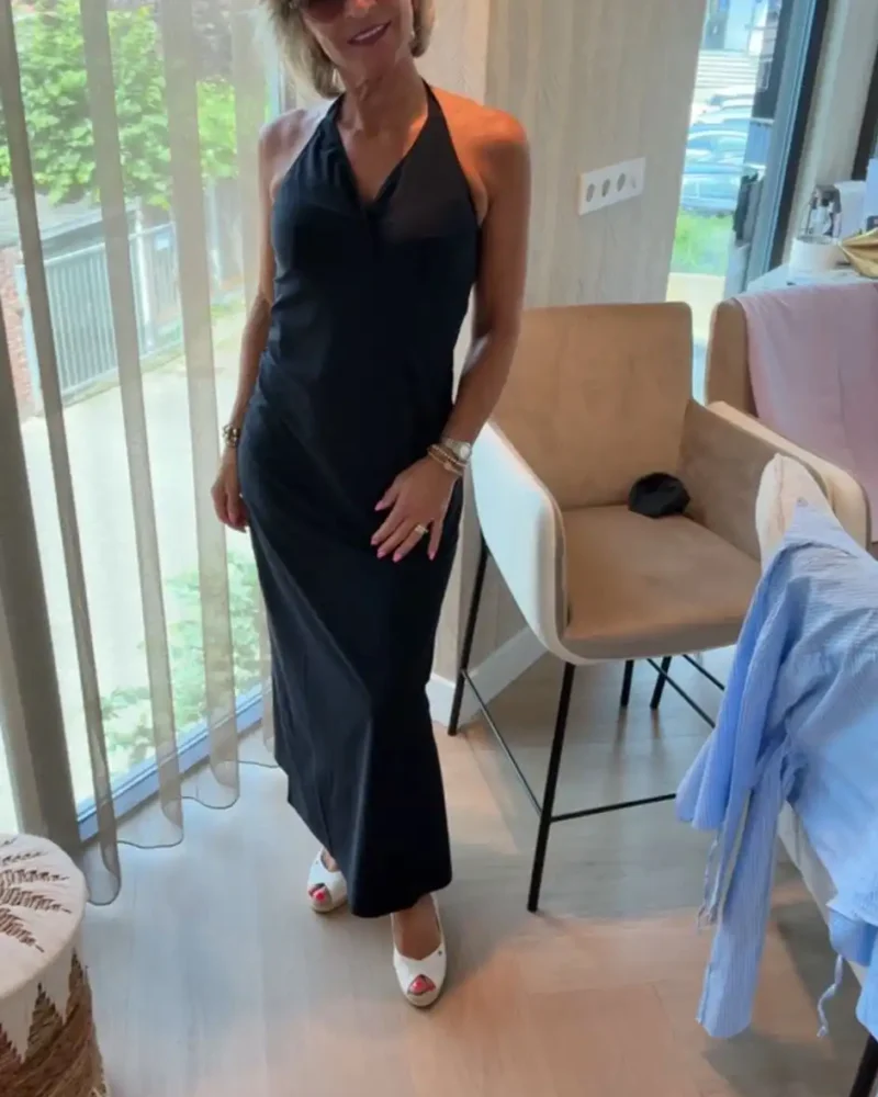 Maxi Jurk Bari | Navy