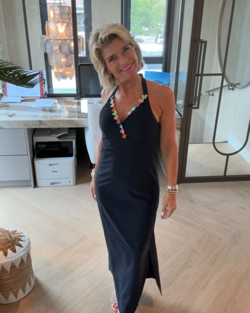 Maxi Jurk Bari  Vlinders | Navy