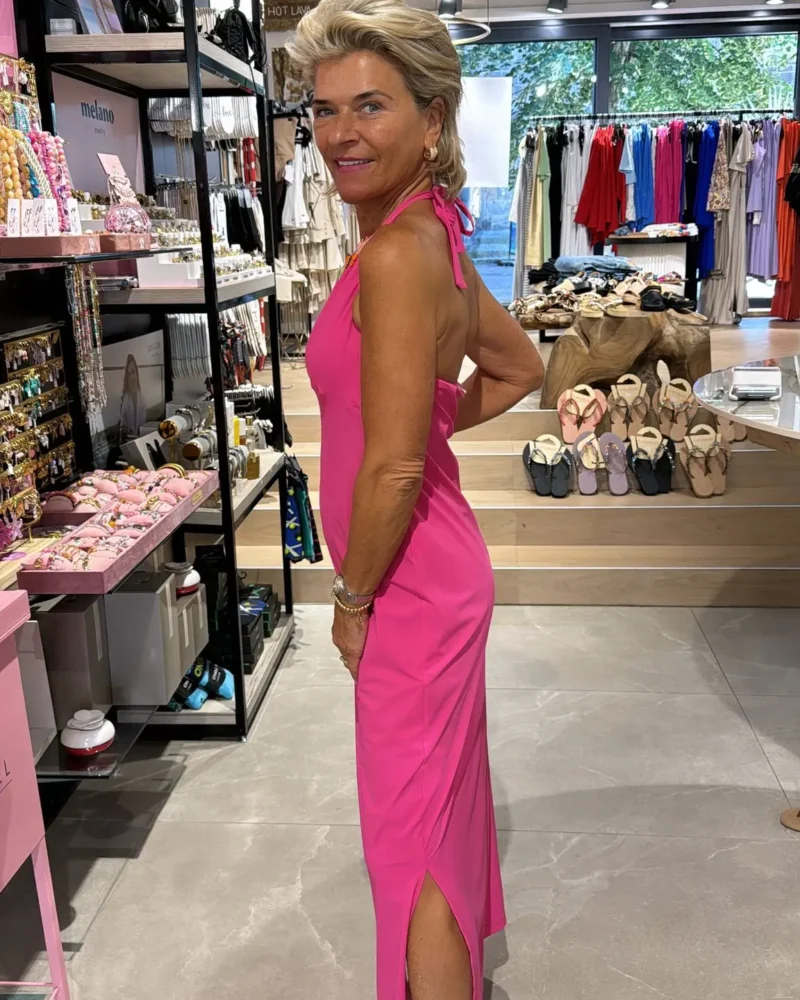 Maxi Jurk Bari Vlinders | Roze - Afbeelding 2