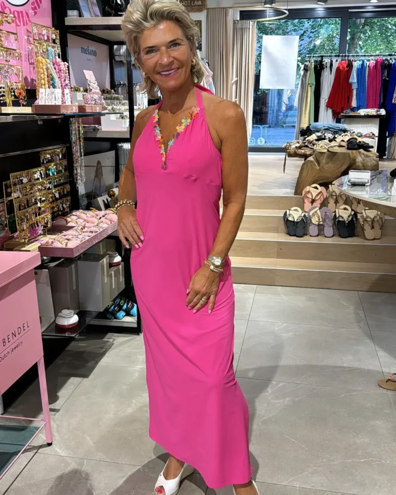 Maxi Jurk Bari Vlinders | Roze