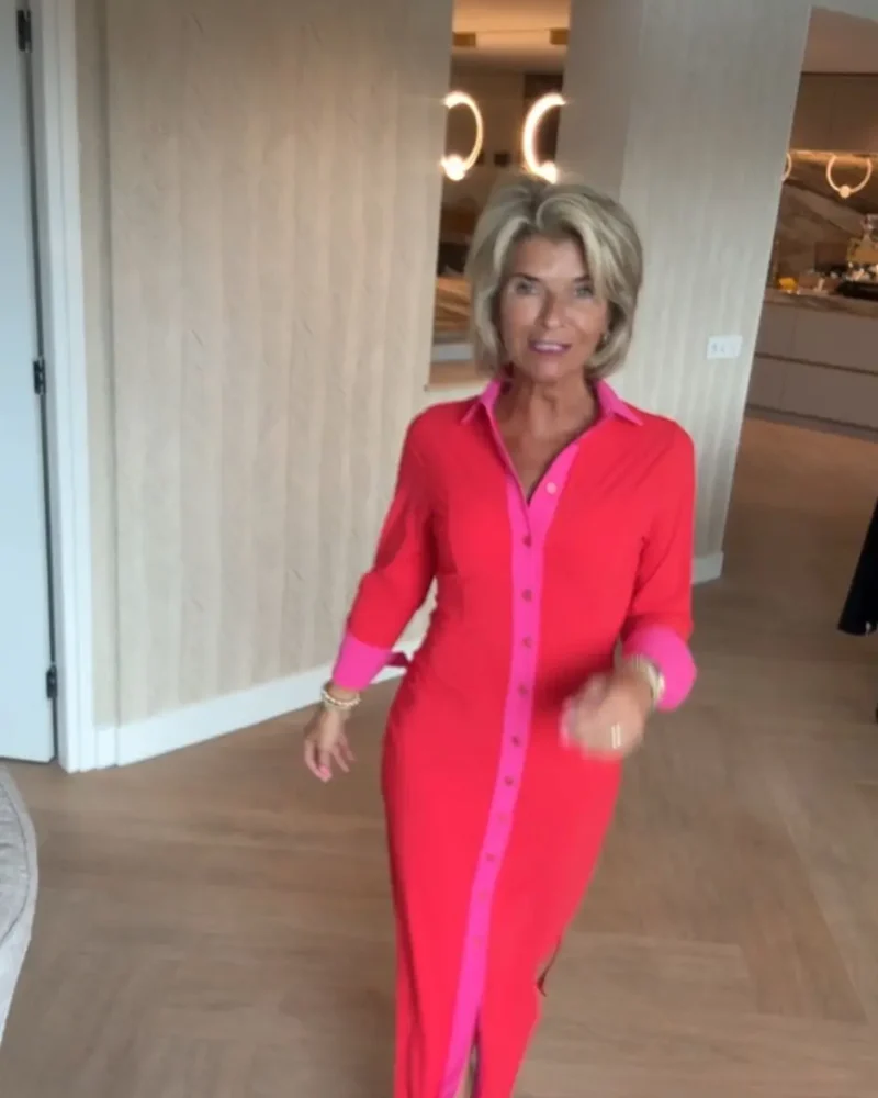 Maxi jurk Verona | Koraal-Roze