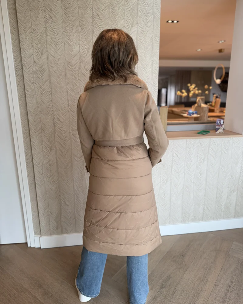 Lange Jas Mila | Camel - Afbeelding 2