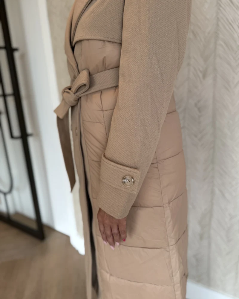 Lange Jas Mila | Camel - Afbeelding 3