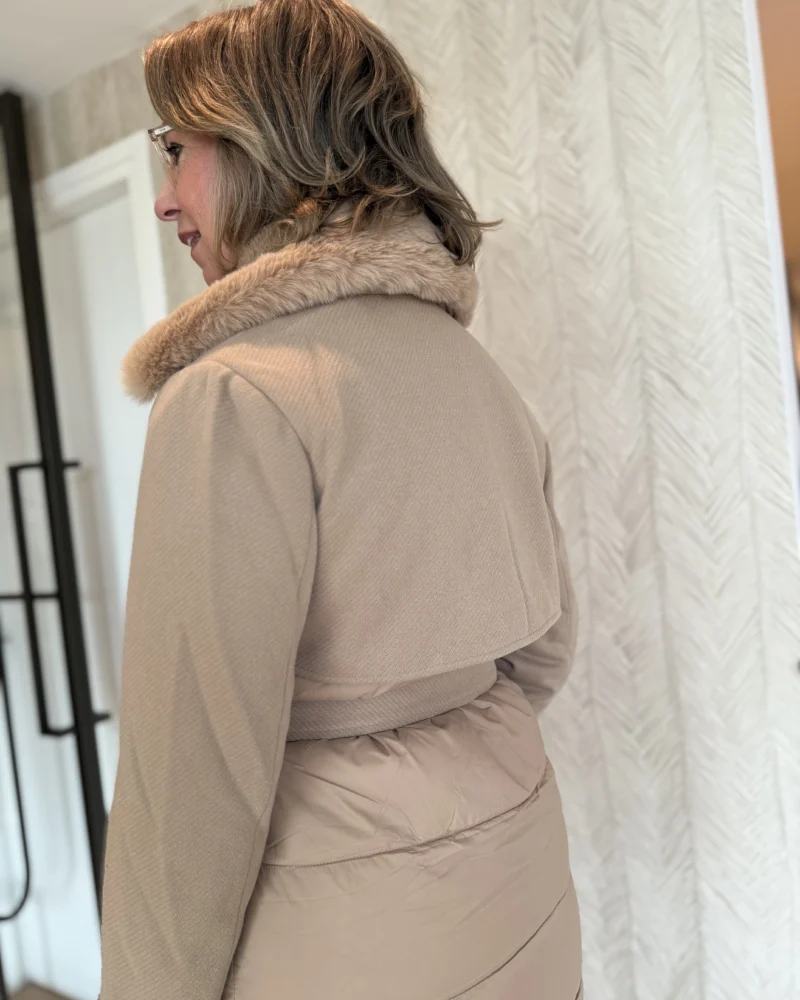 Lange Jas Mila | Camel - Afbeelding 4