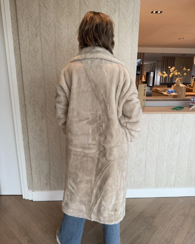 Lange Jas Tess | Beige - Afbeelding 3