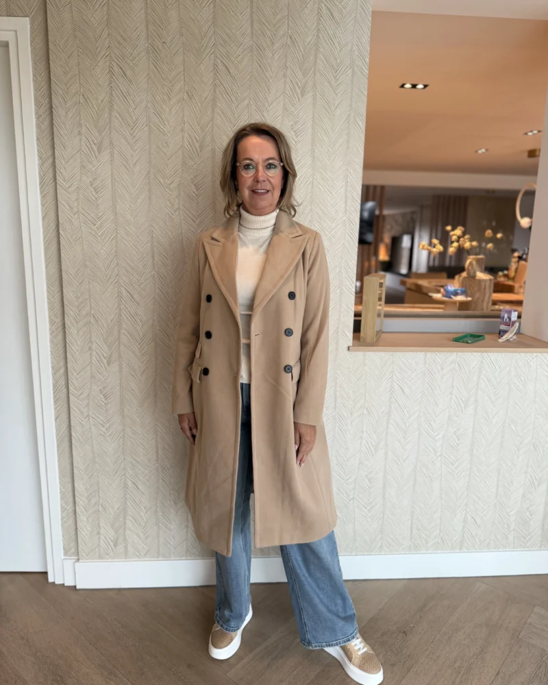 Lange Jas Olivia | Camel
