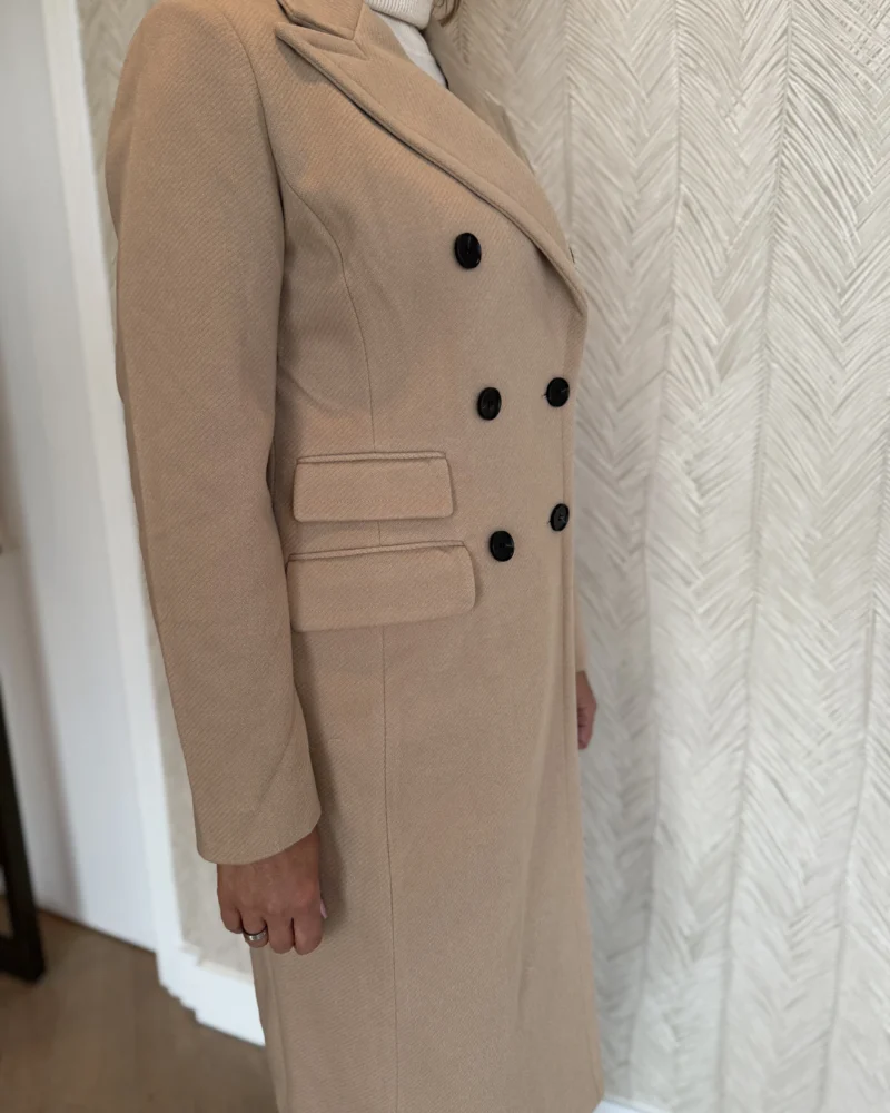 Lange Jas Olivia | Camel - Afbeelding 4