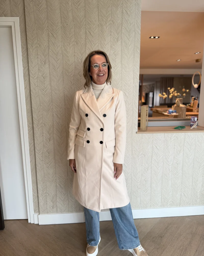 Lange Jas Olivia | Beige - Afbeelding 2