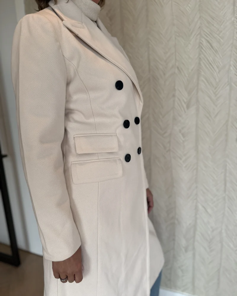 Lange Jas Olivia | Beige - Afbeelding 3