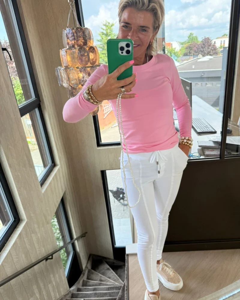 Strakke pantalon Amalfi | Wit