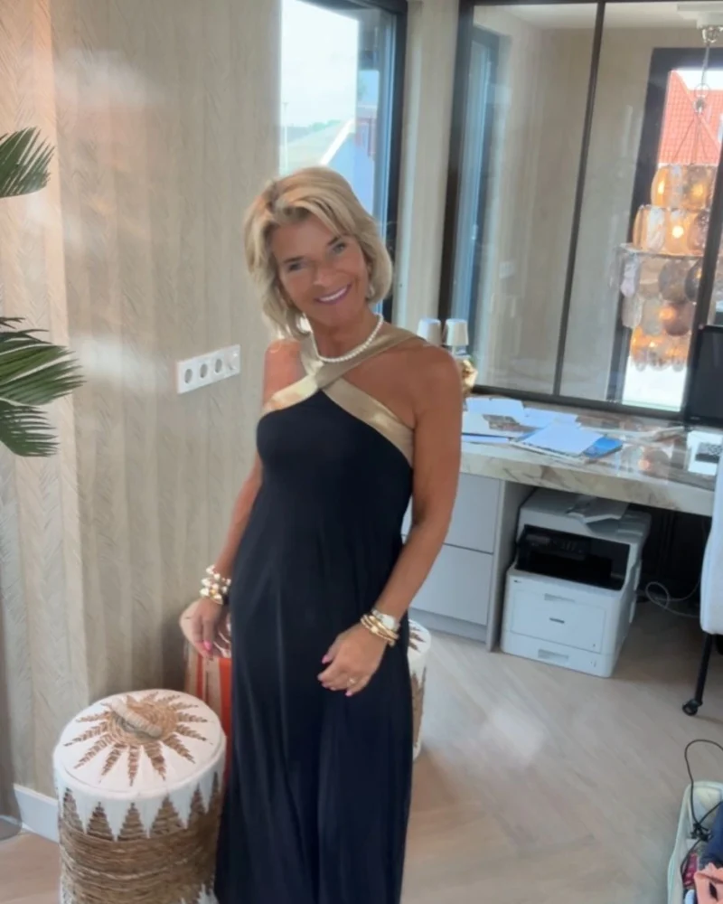 Maxi Jurk Genua | Navy