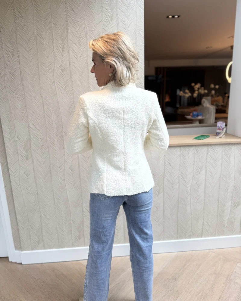 Blazer Blouclé| Off-white - Afbeelding 2