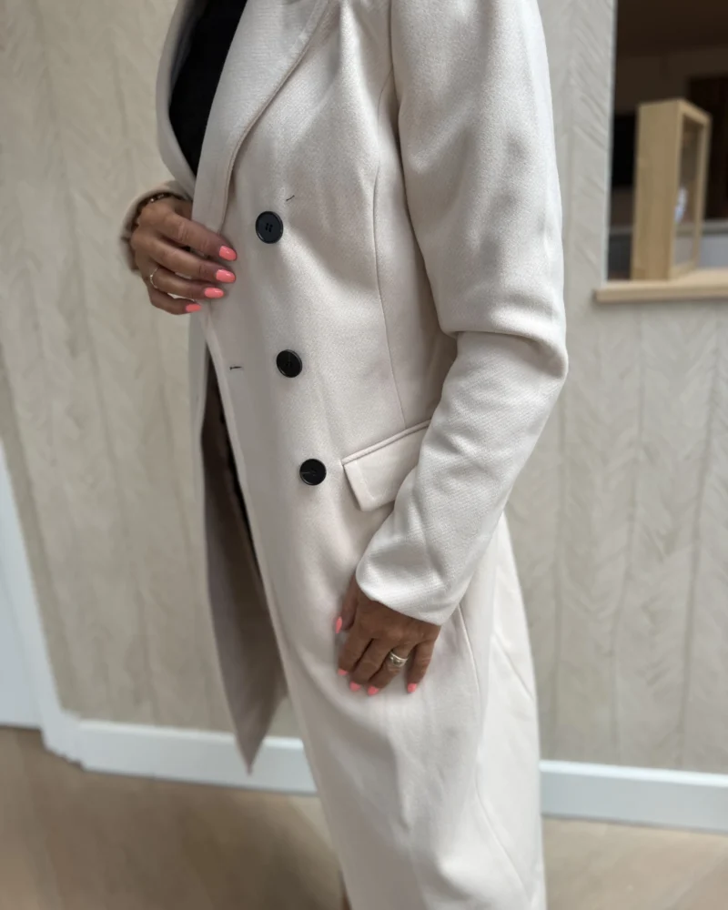 Lange Jas Olivia | Beige - Afbeelding 3