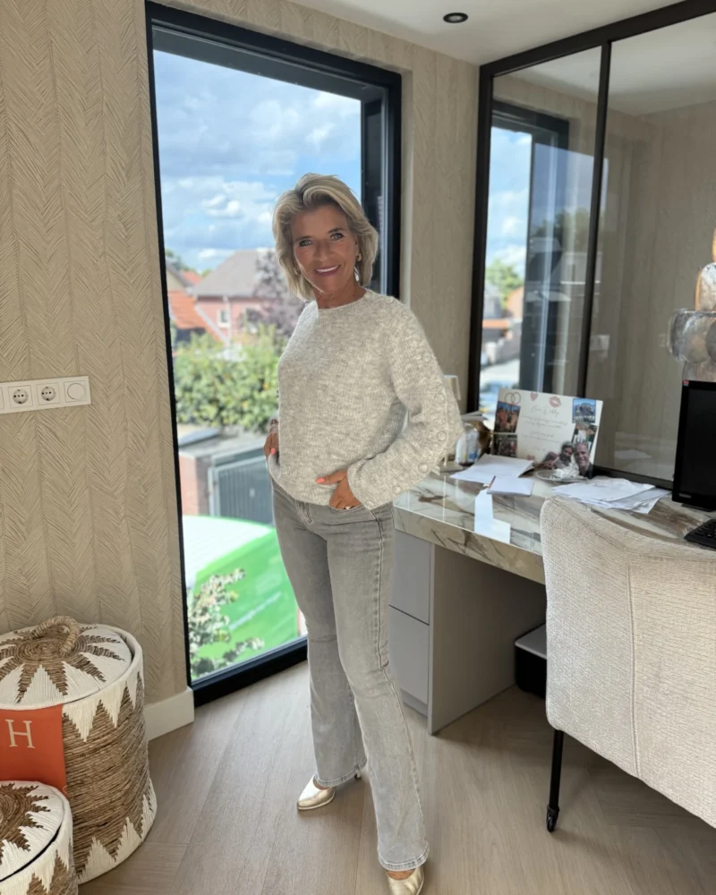 Trui Knopen | Monique | Grijs