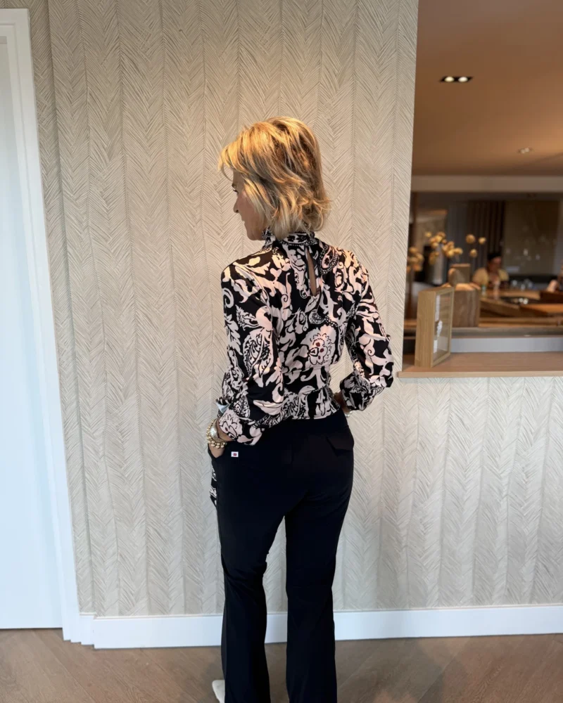 Travel blouse Lizzy | Print Black - Afbeelding 2