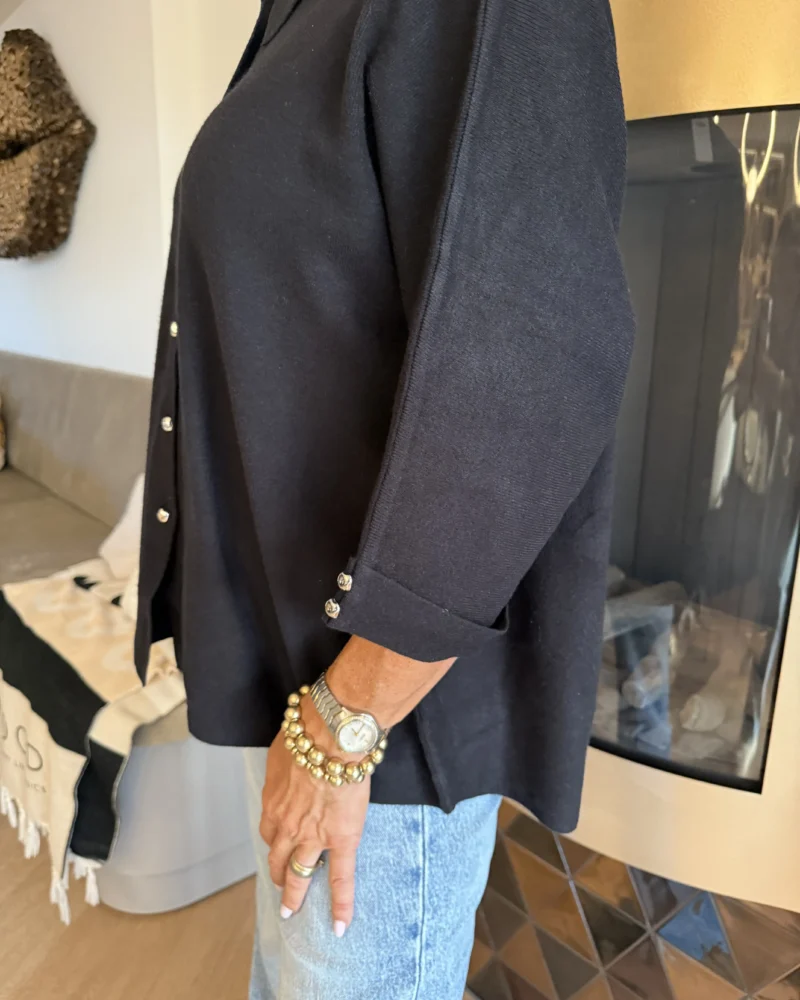 Comfy blouse Kim | Zwart - Afbeelding 2