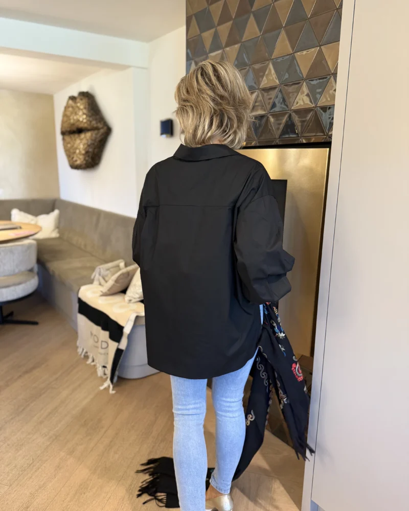 Blouse Jasmijn | Zwart - Afbeelding 2