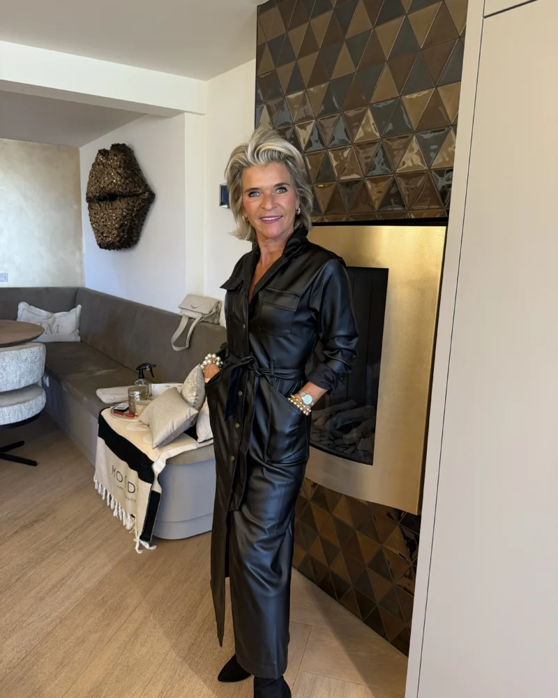 Jurk Leatherlook | Zwart