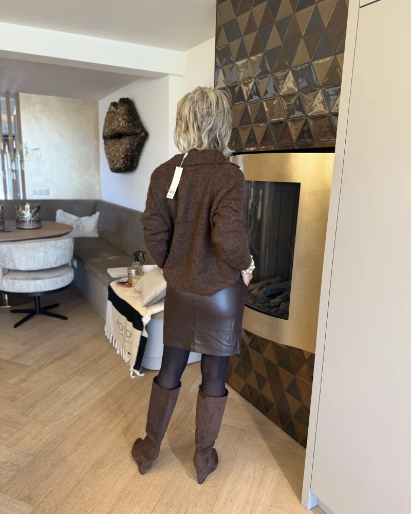 Rok Leatherlook | Bruin - Afbeelding 3