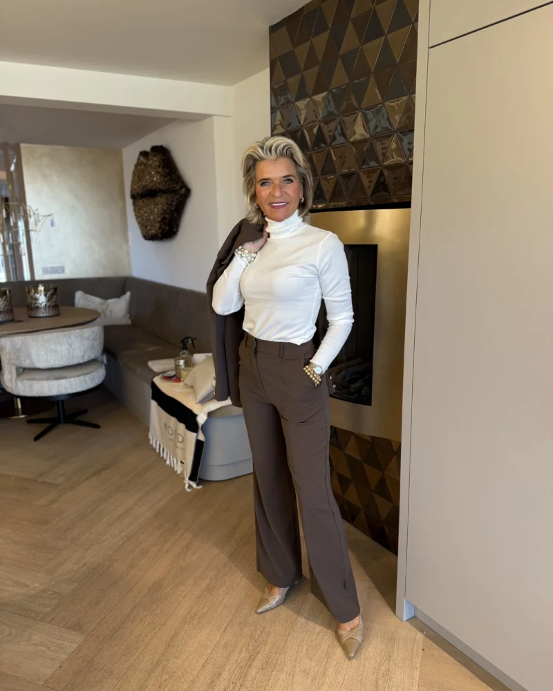 Pantalon Wijd | Fem | Bruin