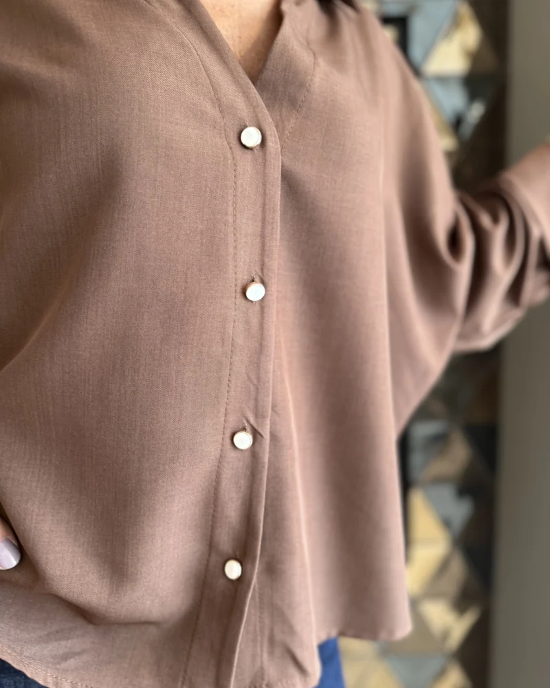 Blouse Maud | Bruin - Afbeelding 3
