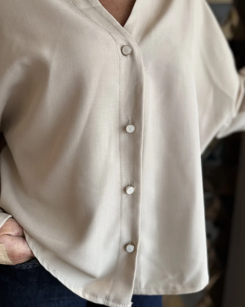 Blouse Maud | Beige - Afbeelding 3