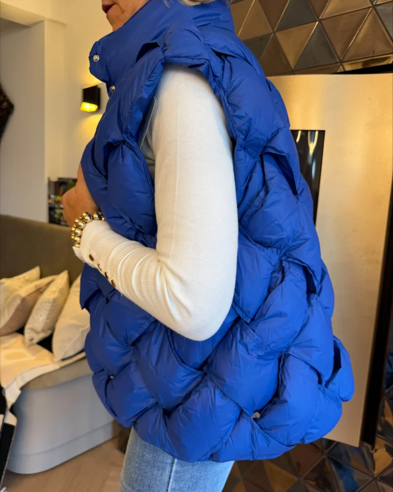 Vlecht bodywarmer | Kobalt - Afbeelding 2