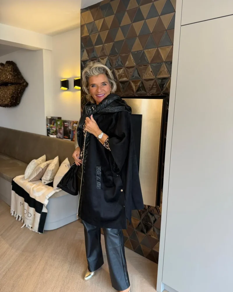 Poncho Jas | Zwart - Afbeelding 2