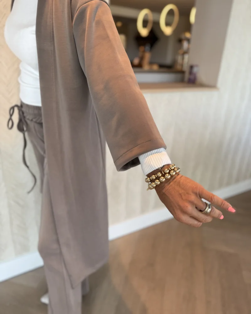 Comfy vest Esther | Taupe - Afbeelding 3