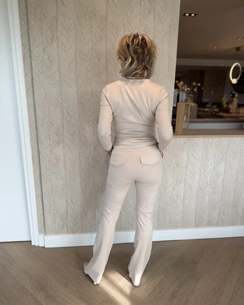 Flared pantalon Napels | Sand - Afbeelding 2