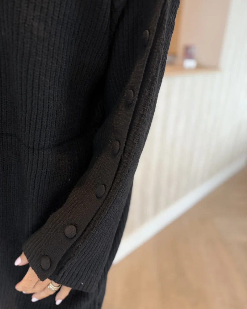 Trui jurk Didi | Zwart - Afbeelding 3