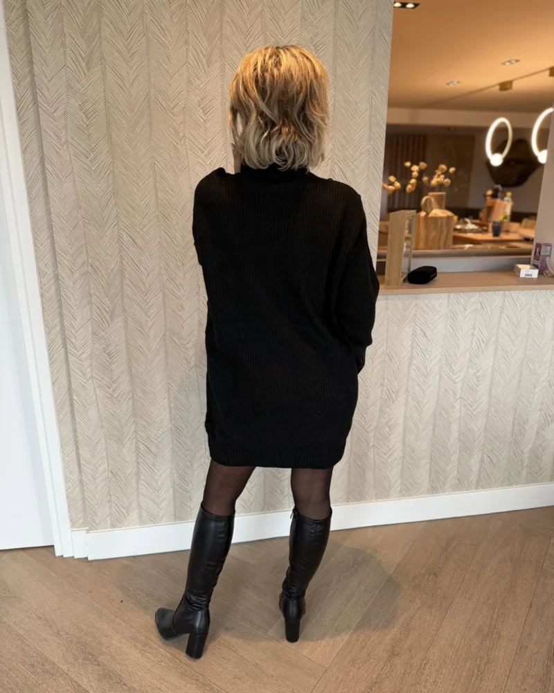 Trui jurk Didi | Zwart - Afbeelding 2