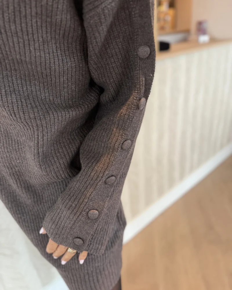 Trui jurk Didi | Bruin - Afbeelding 3