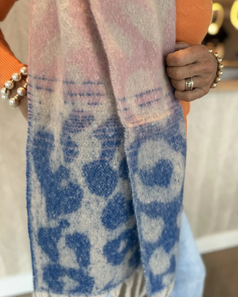 Sjaal Tijger | Blauw - Afbeelding 2