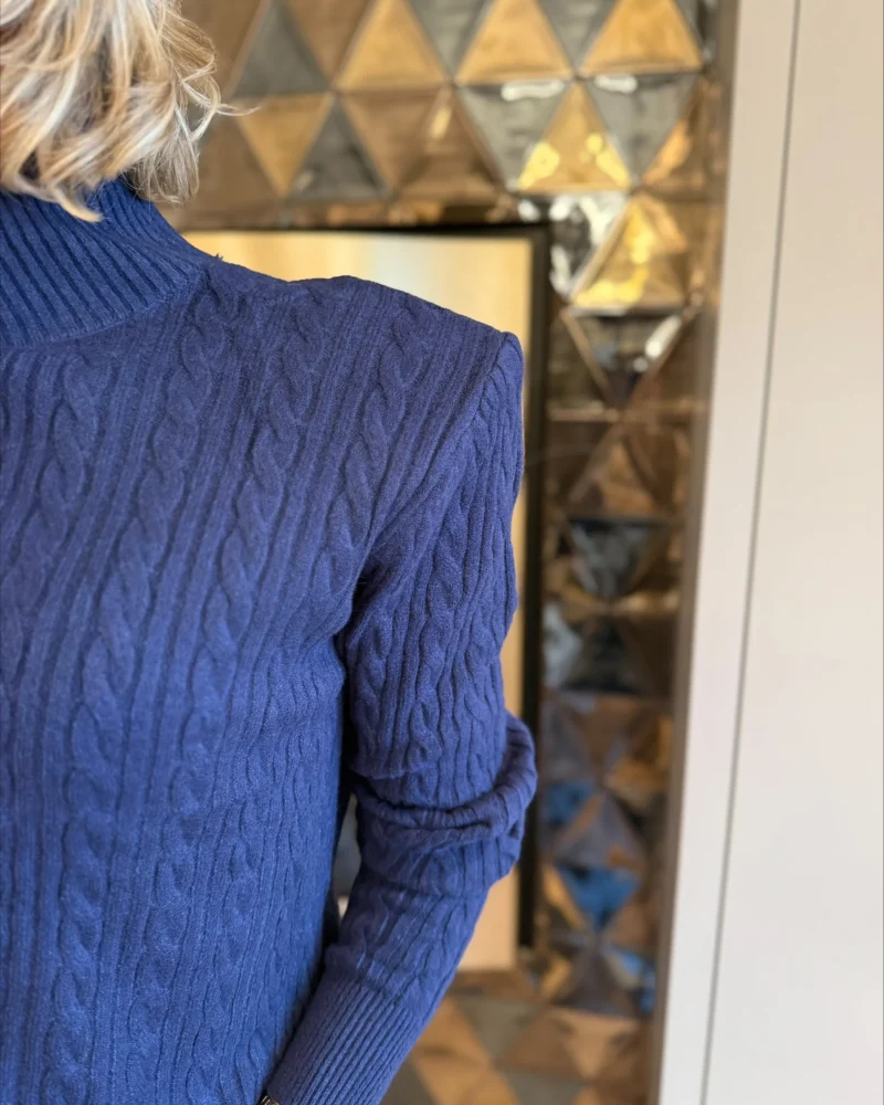 Trui Kabel | Navy - Afbeelding 2