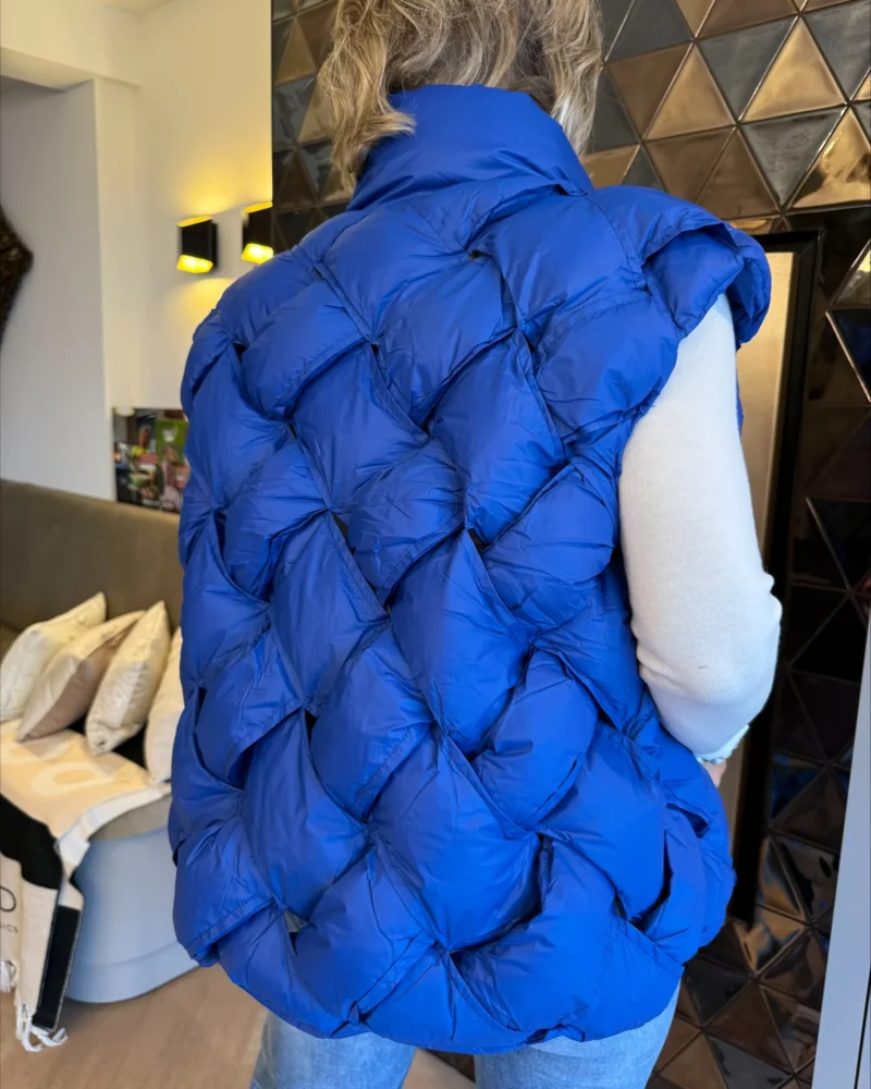 Vlecht bodywarmer | Kobalt - Afbeelding 3