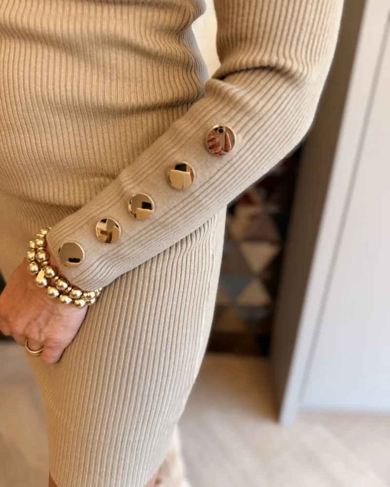 Jurk Simone | Taupe - Afbeelding 2