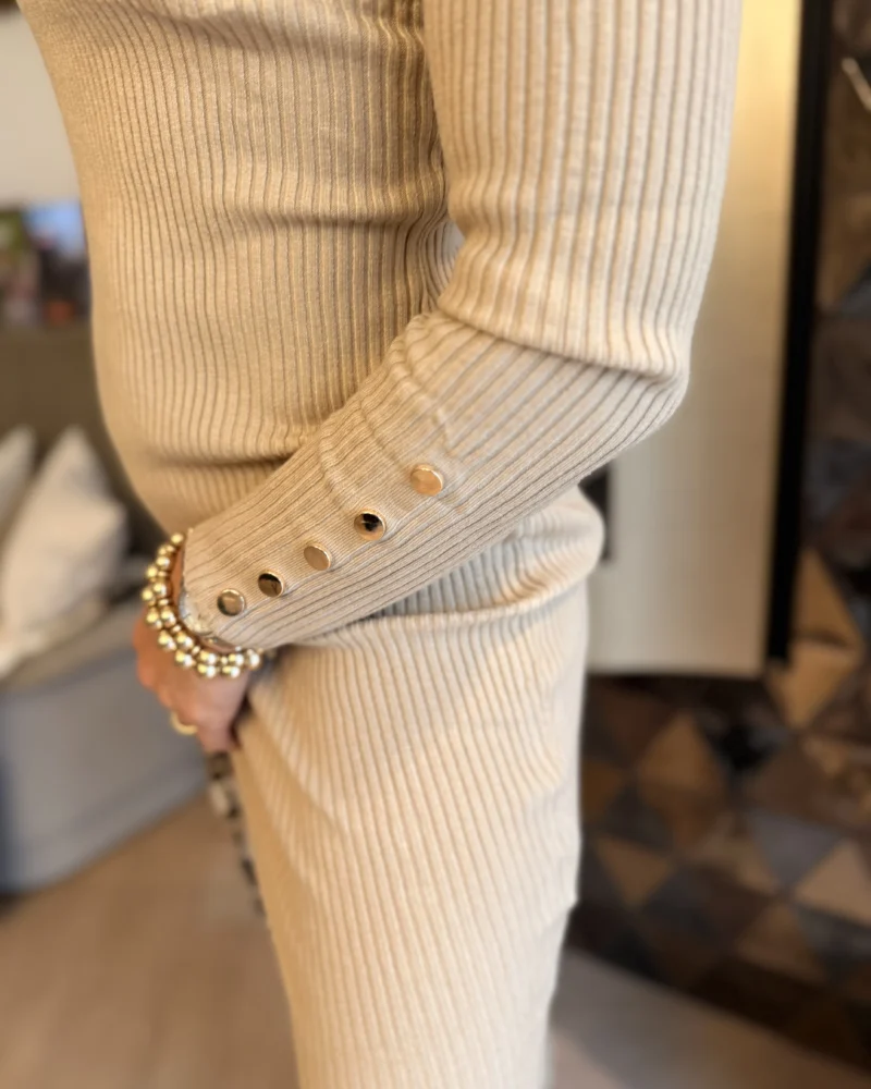 Jurk Rib | Suzan | Apricot - Afbeelding 2