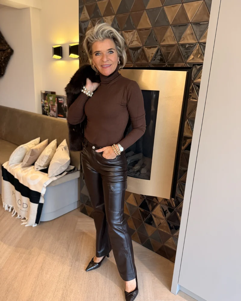 Broek Cargo Sam | Leder | Donkerbruin